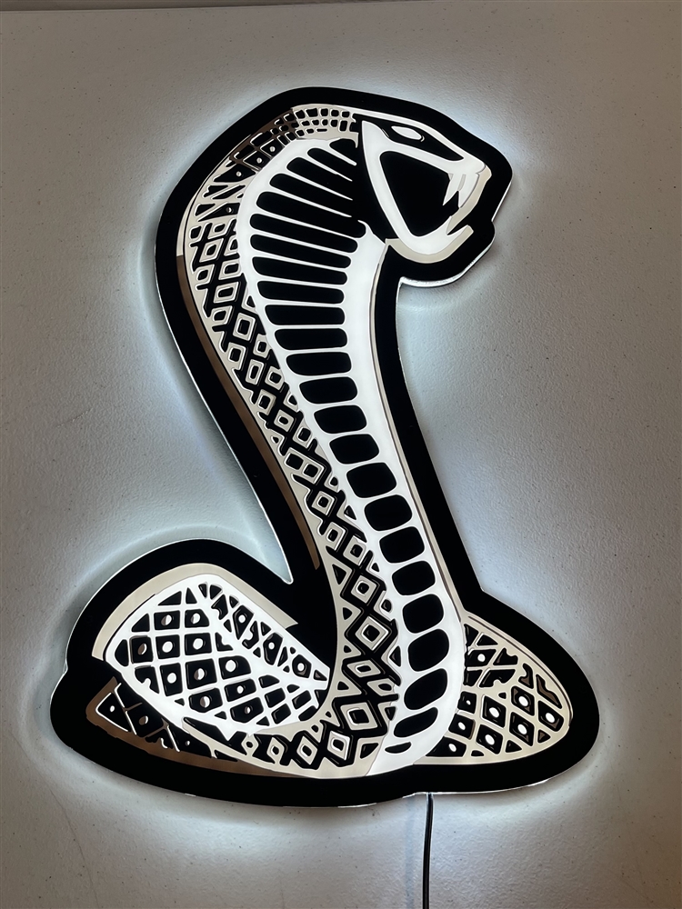 FORD MUSTANG SHELBY GT COBRA METAL SNAKE BADGE DECAL BUMPER FENDER STICKER  PICE ONE EMBLEM